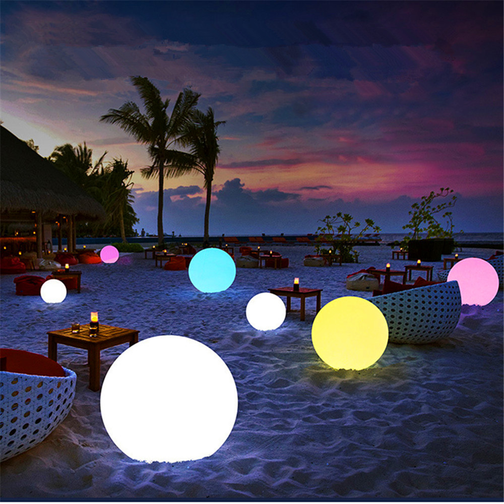 Outdoor Lighting In Ground - Rechargeable LED Glowing Ball Light for