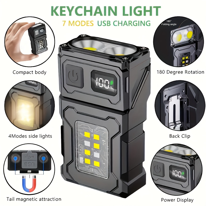 Outdoor Lighting Usa - Mini Rechargeable LED Pocket Flashlight Portable