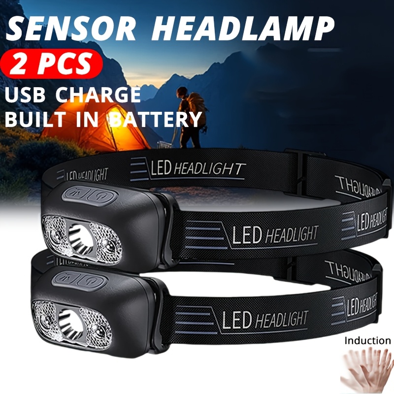 Outdoor Lighting Sensor - Strong Light Headlamp Portable LED Sensor