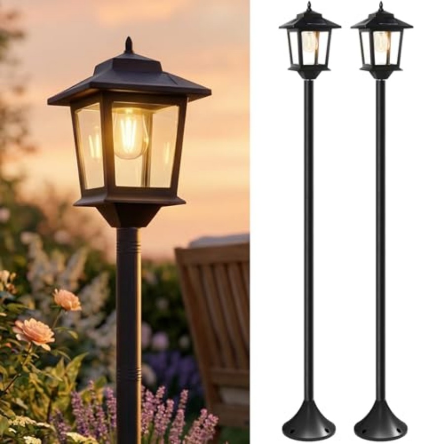 Outdoor Lighting Patio - Outdoor Solar Post Lights, 2-Pack 63