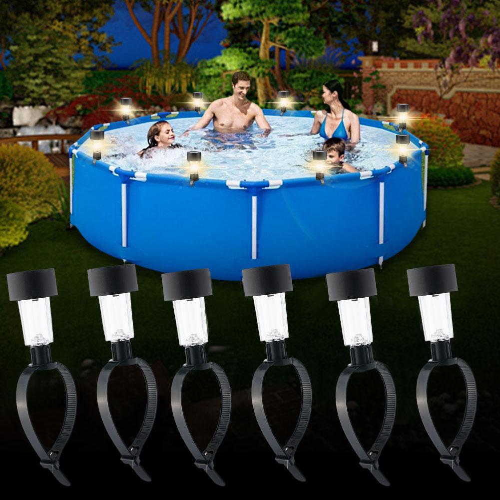 Outdoor Lighting In Ground - Solar Powered LED Pool Lights Waterproof