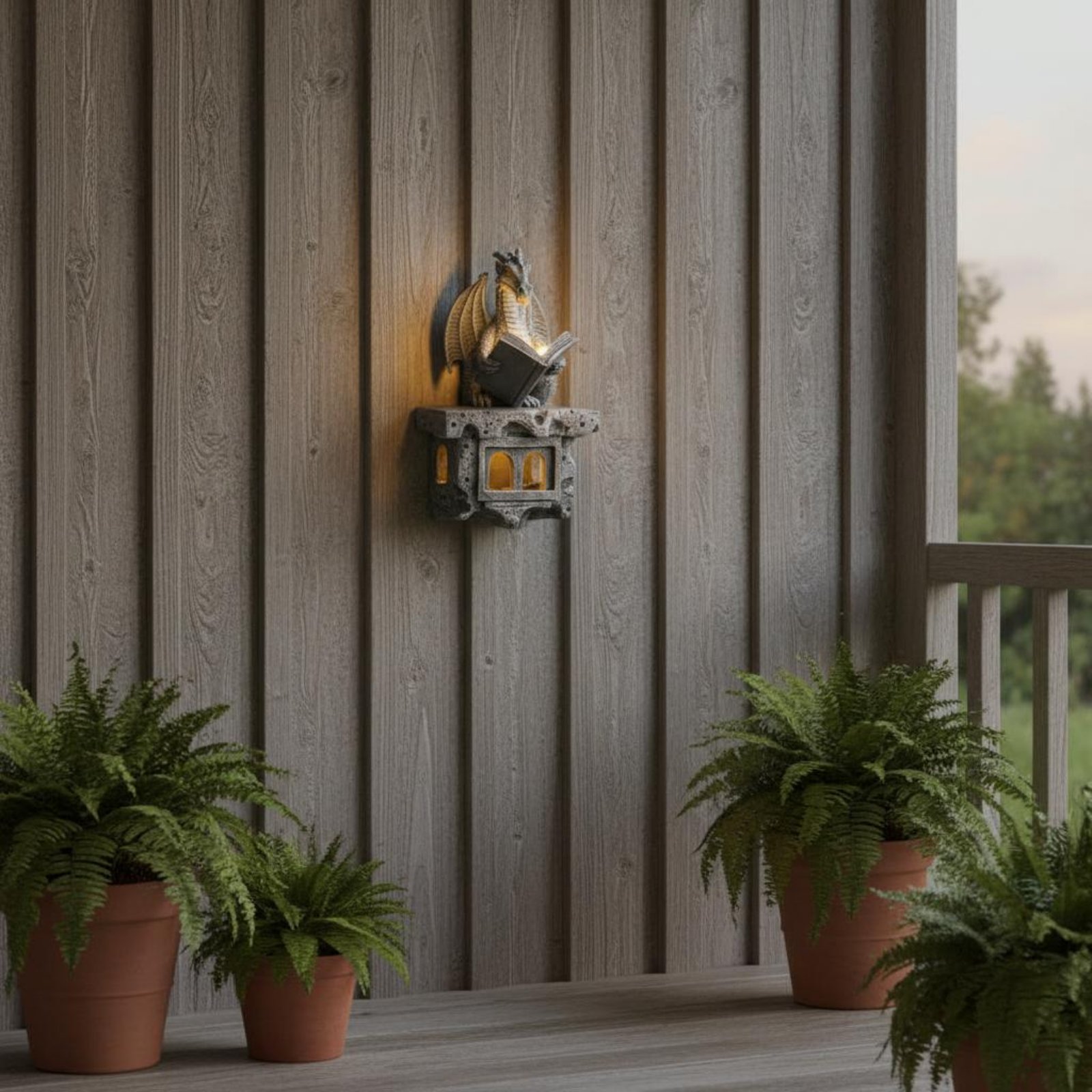 Outdoor Lighting Patio - Solar Wyvern Wall Shine Auto On/deactivate