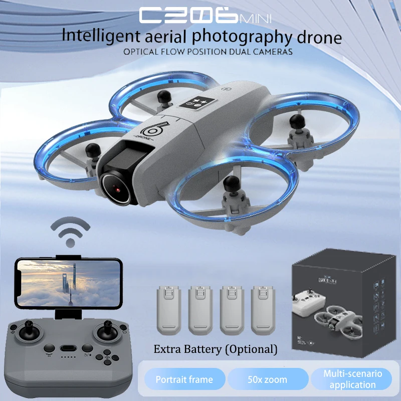 Outdoor Lighting And Camera - CZ06 Mini RC Quadcopter Drone -