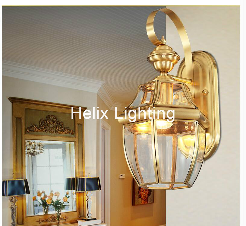 Outdoor Lighting Brass - Free Shipping Antique Brass Wall Lamp