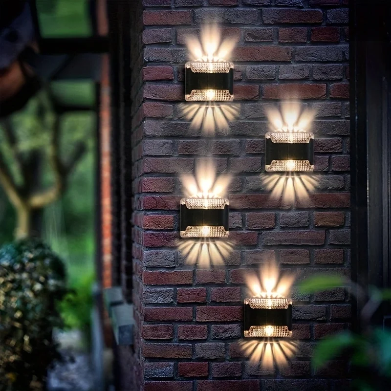 Outdoor Lighting Jellyfish - 4pc Solar Wall Light: Outdoor LED