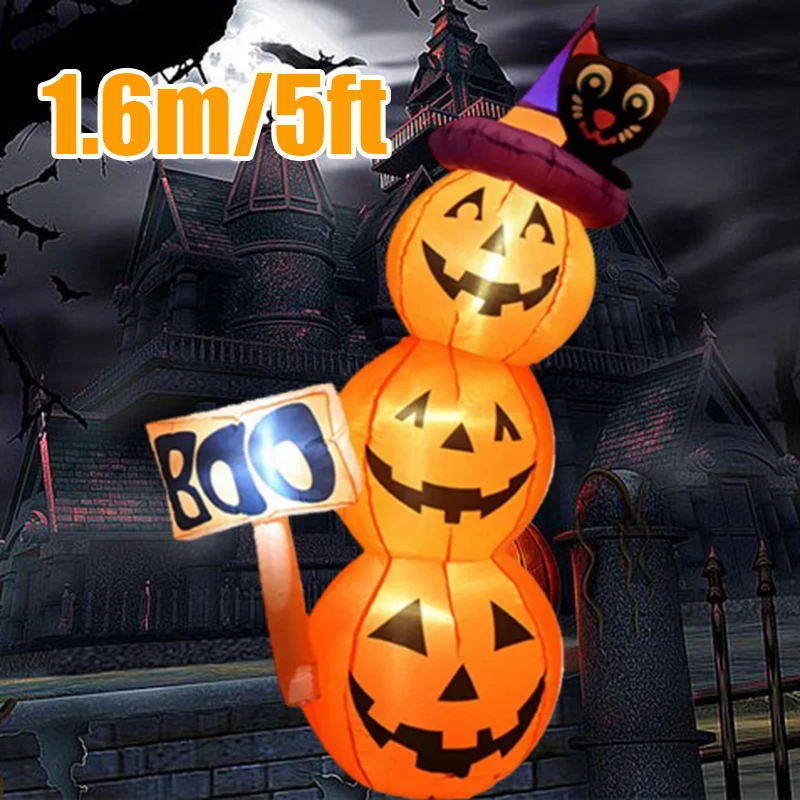 Outdoor Lighting In Ground - 1.6M/5FT Halloween Inflatable Model Pumpkin Built-in