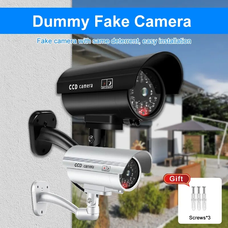 Outdoor Lighting And Camera - 1PC Dummy Security Camera Watreproof Indoor