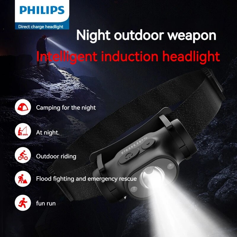 Outdoor Lighting Philips - Philips LED Headlamp Sensor Head Flashlight