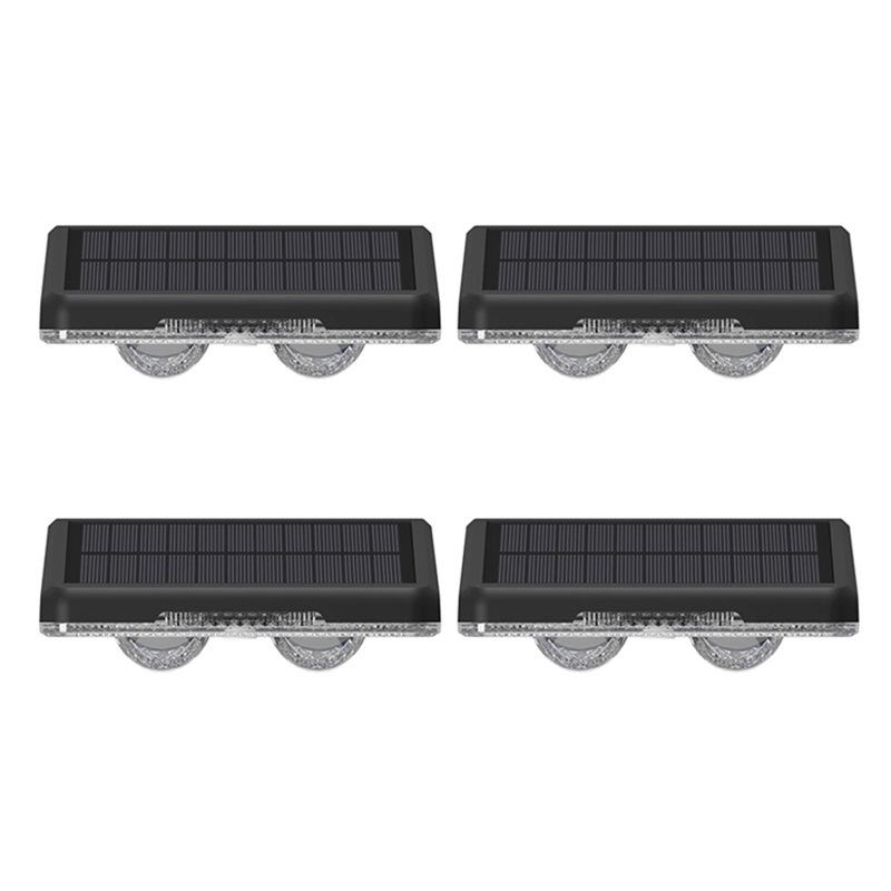 Outdoor Lighting On Fence - ABKY-4PCS RGB Solar Lights Outdoor LED