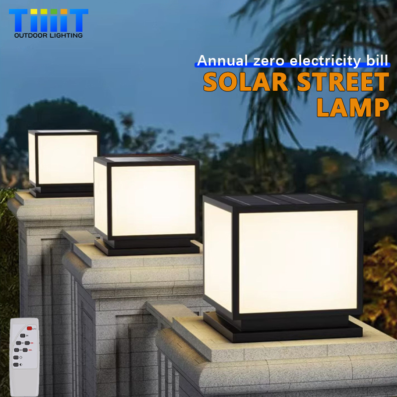 Outdoor Lighting On Fence - Outdoor LED Solar Column Light Waterproof