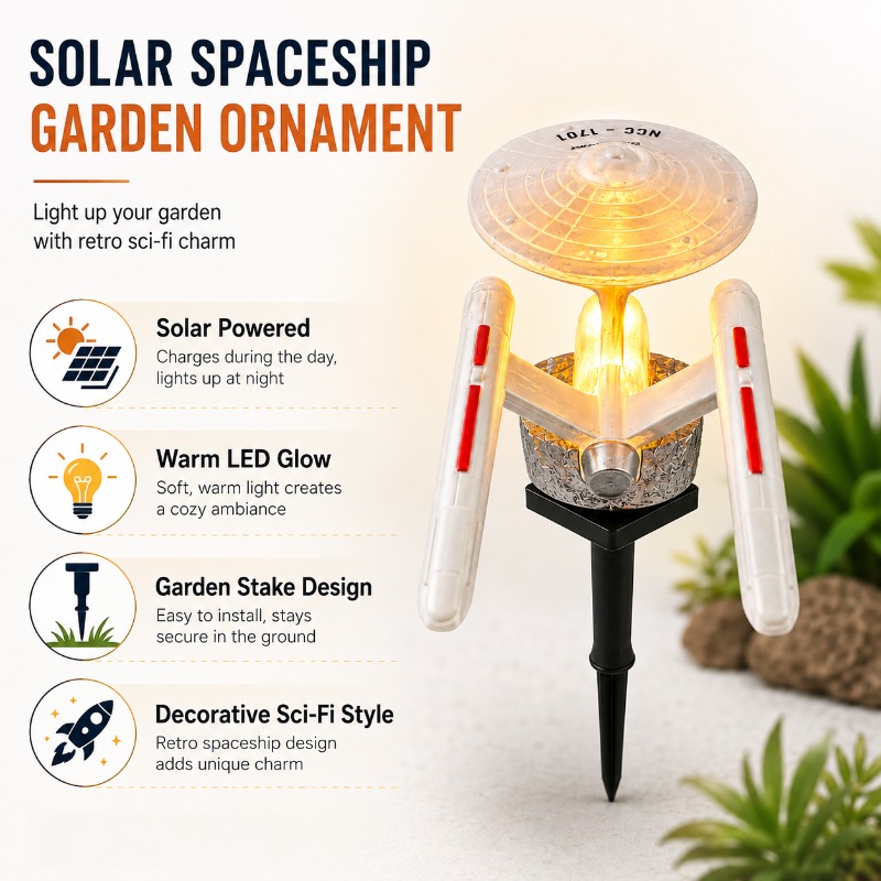 Star Trek USS Enterprise Solar - Outdoor Lighting For Gazebo ulasan dan harga