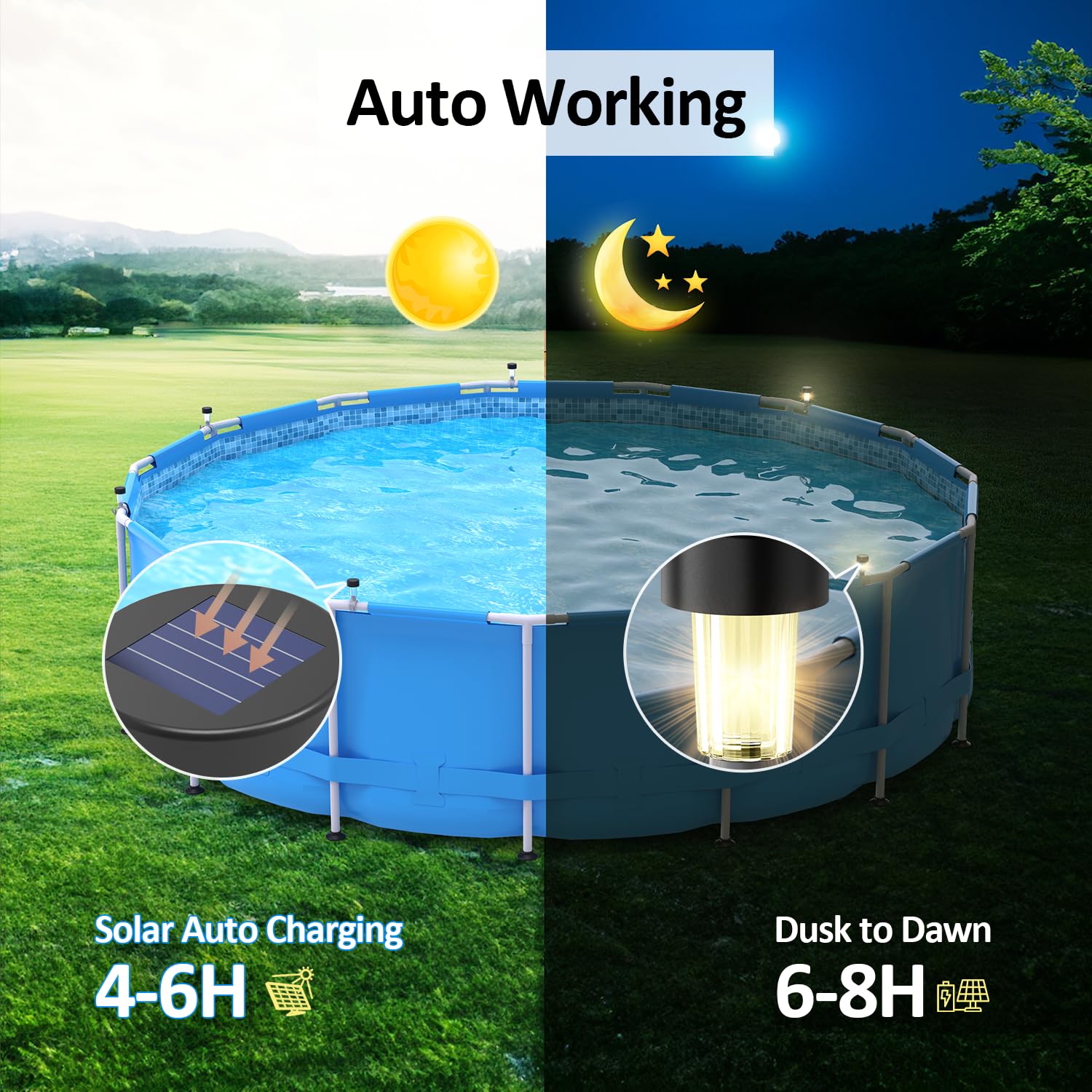 6 packages Solar Pool Light Fr - Outdoor Lighting Wire ulasan dan harga