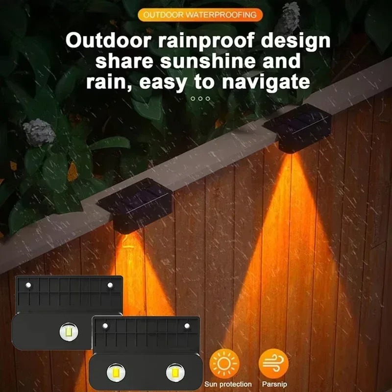 1/2/4PCS  Solar Wall Light Out - Outdoor Lighting On Fence ulasan dan harga