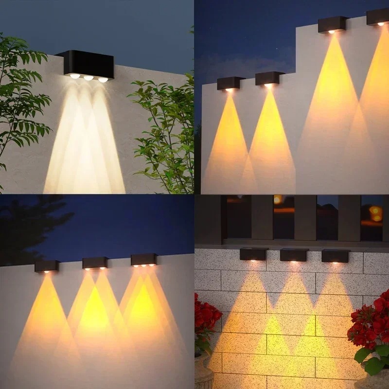 1/2/4PCS  Solar Wall Light Out - Outdoor Lighting On Fence ulasan dan harga