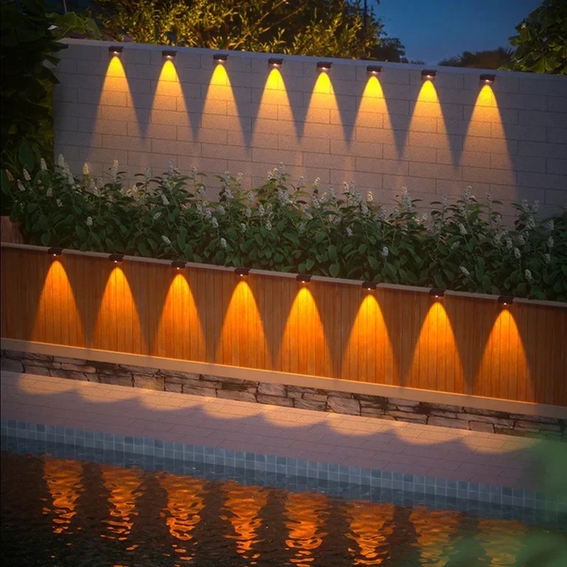 1/2/4PCS  Solar Wall Light Out - Outdoor Lighting On Fence ulasan dan harga