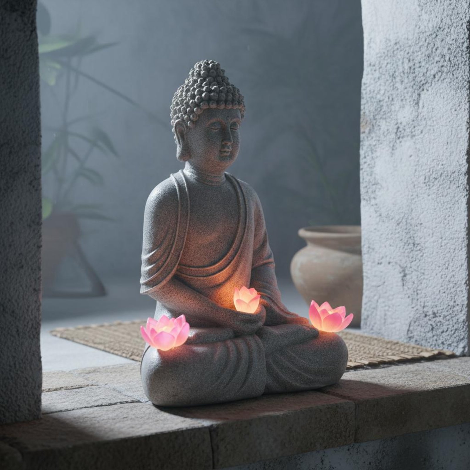 Solar Buddha Statue Outdoor Sa - Outdoor Lighting Patio ulasan dan harga