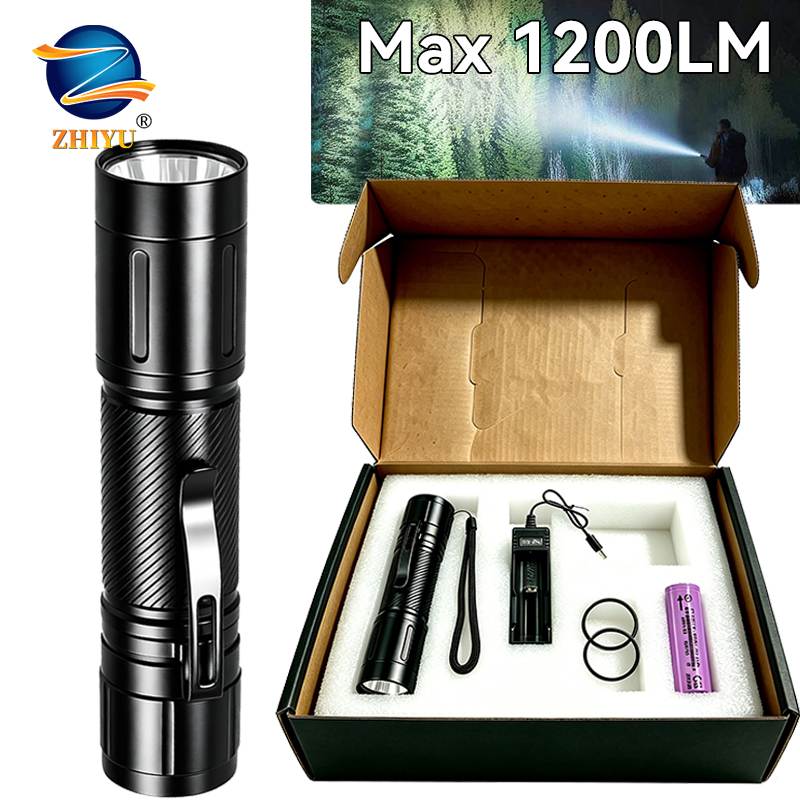 1200LM Fixed Focus LED Flashli - Outdoor Lighting Spotlight ulasan dan harga