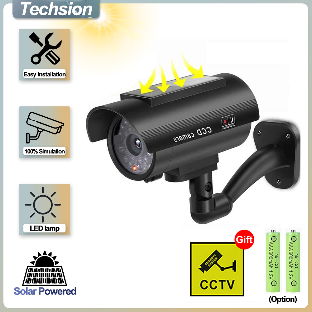 Solar Panel Dummy Surveillance - Outdoor Lighting And Camera ulasan dan harga