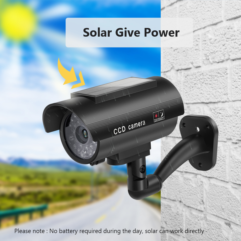 Solar Panel Dummy Surveillance - Outdoor Lighting And Camera ulasan dan harga