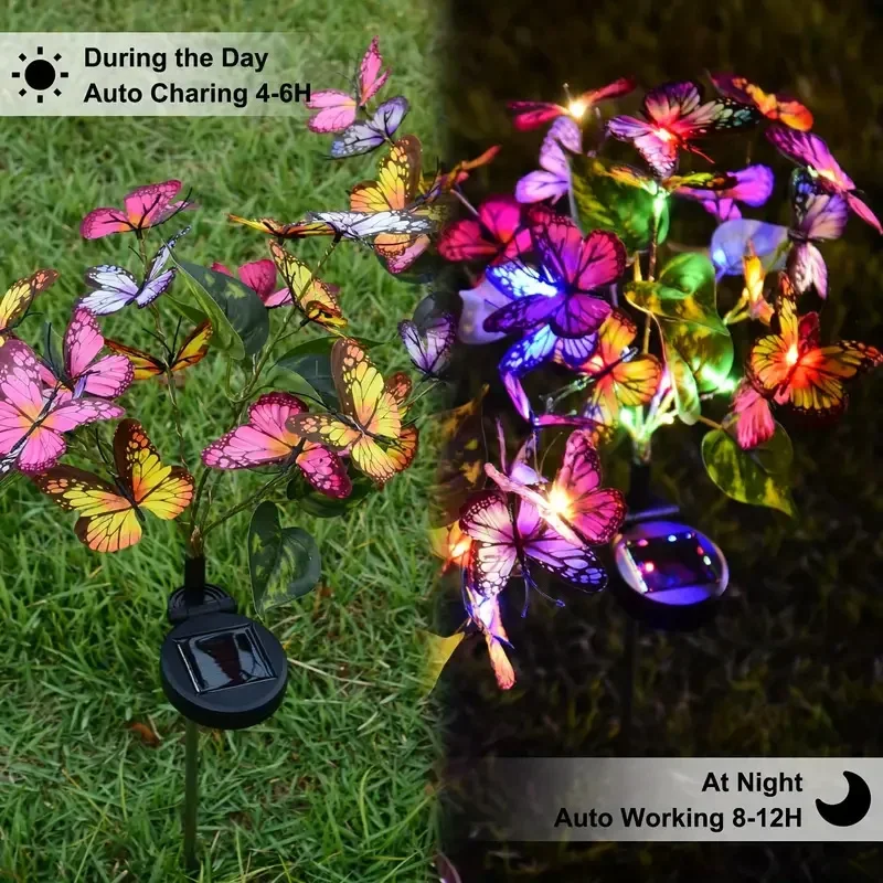 Solar LED Butterfly Garden Lig - Outdoor Lighting For Gazebo ulasan dan harga
