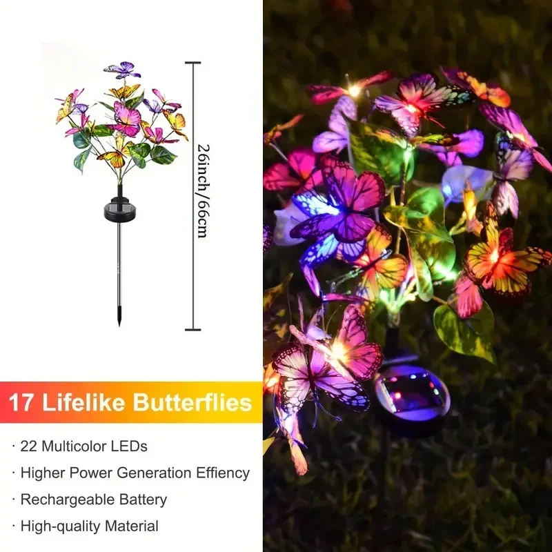 Solar LED Butterfly Garden Lig - Outdoor Lighting For Gazebo ulasan dan harga