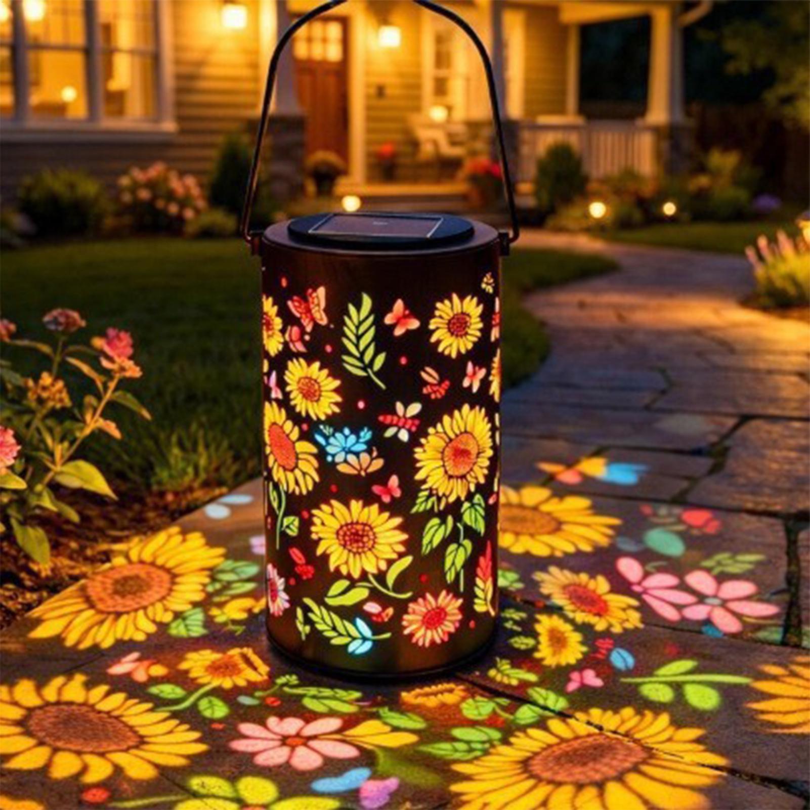 Sunflower Solar Lantern Weathe - Outdoor Lighting Patio ulasan dan harga