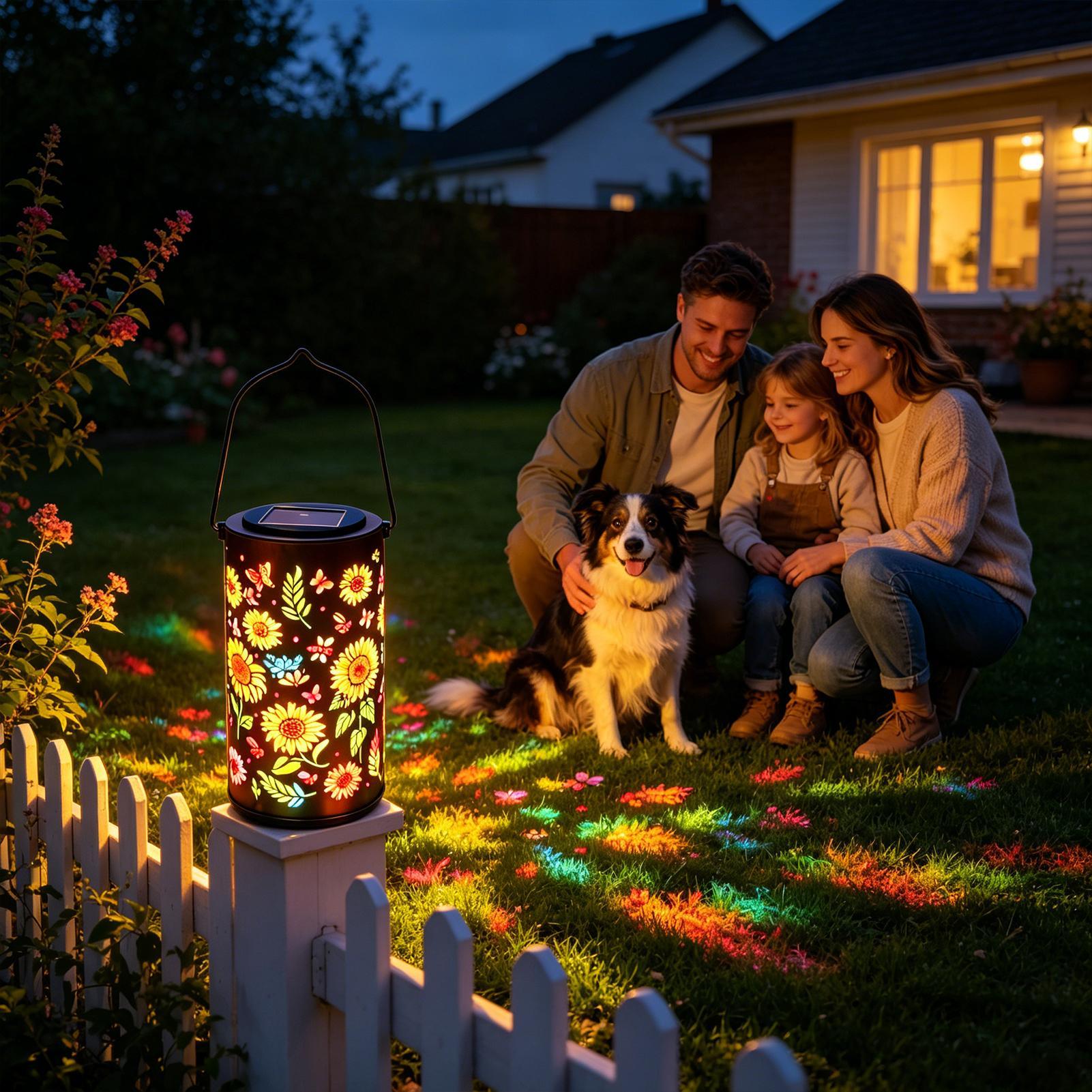 Sunflower Solar Lantern Weathe - Outdoor Lighting Patio ulasan dan harga