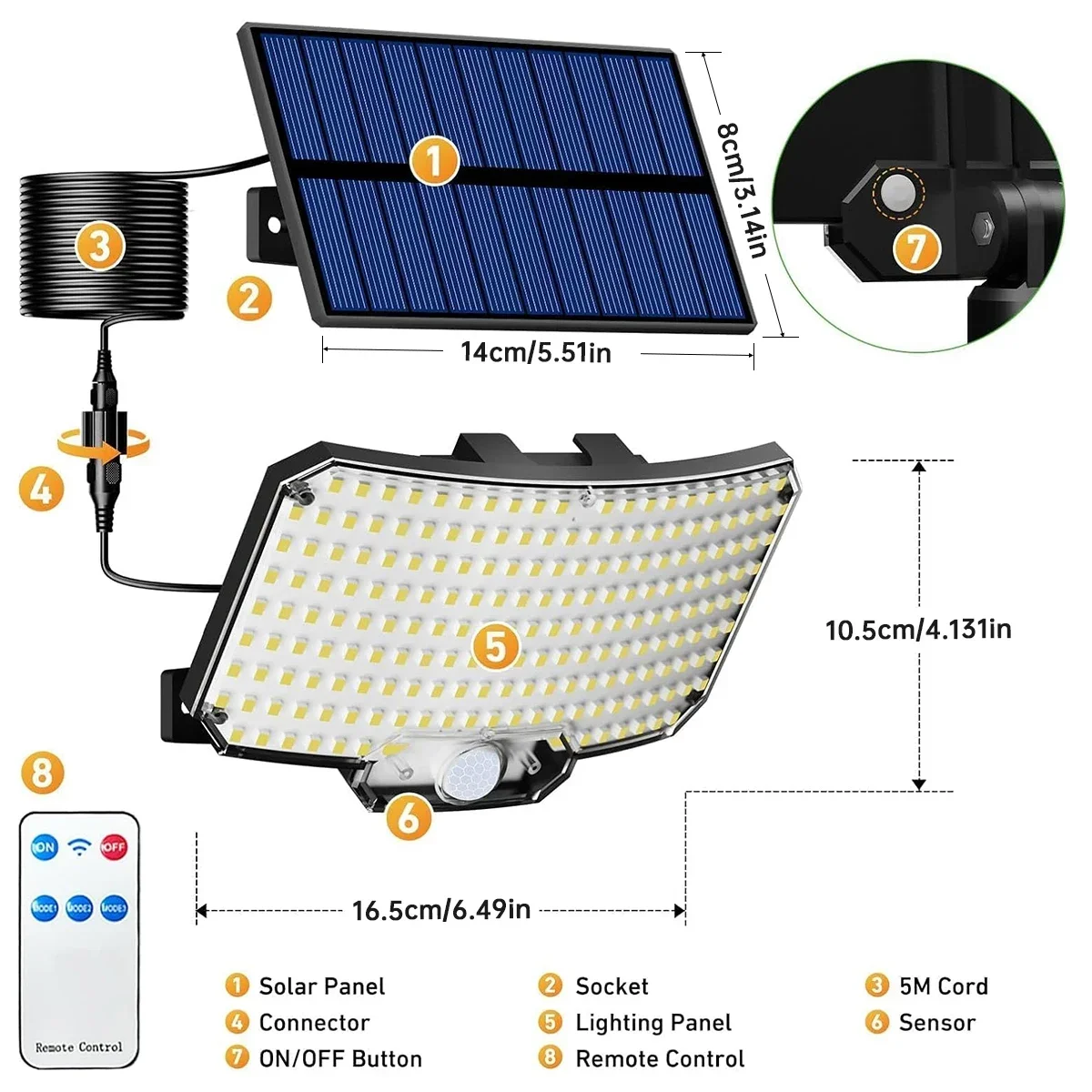 234LED Solar Outdoor Lights Mo - Outdoor Lighting Patio ulasan dan harga