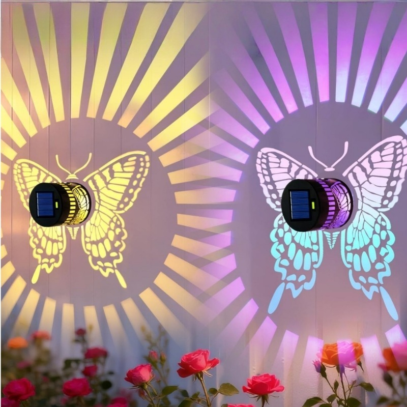 Decorative Solar Butterfly Lig - Outdoor Lighting On Fence ulasan dan harga