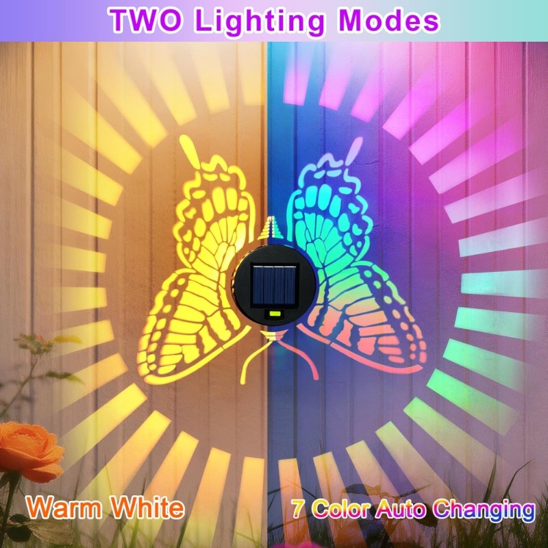 Decorative Solar Butterfly Lig - Outdoor Lighting On Fence ulasan dan harga