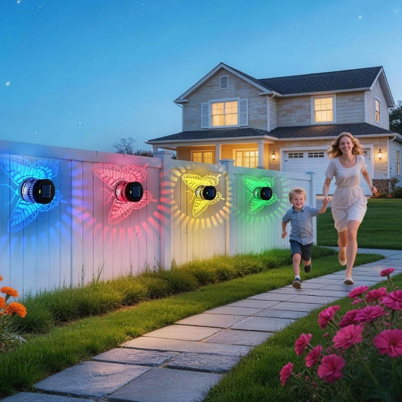 Decorative Solar Butterfly Lig - Outdoor Lighting On Fence ulasan dan harga