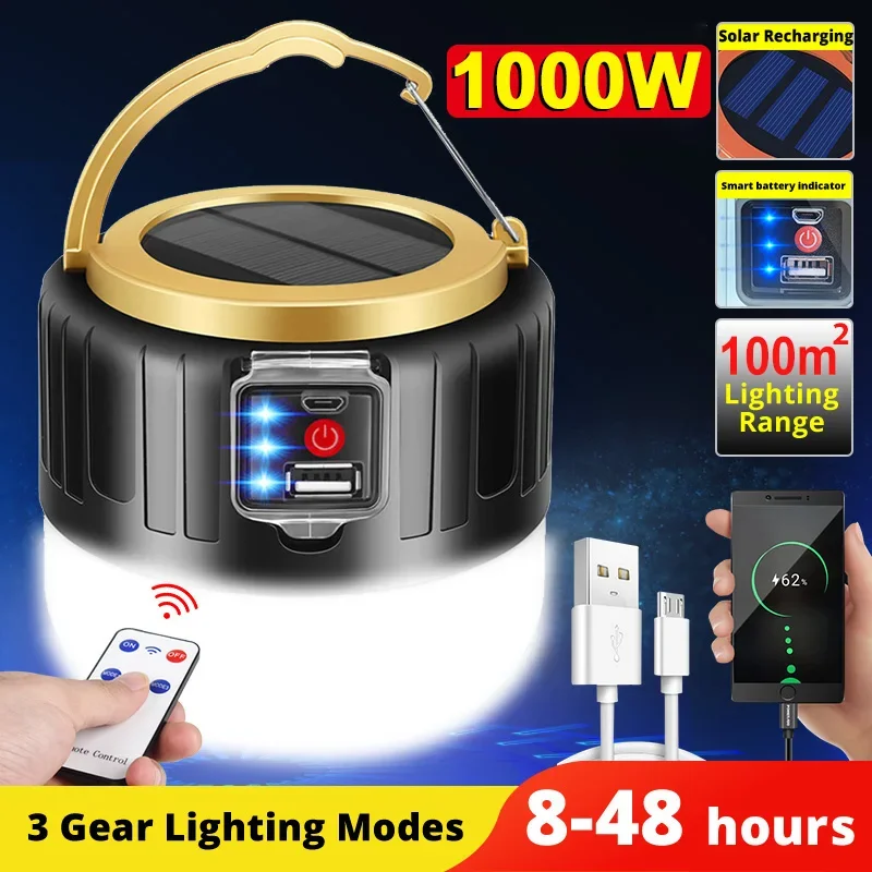 LED Solar Camping Light Power  - Outdoor Lighting Wire ulasan dan harga