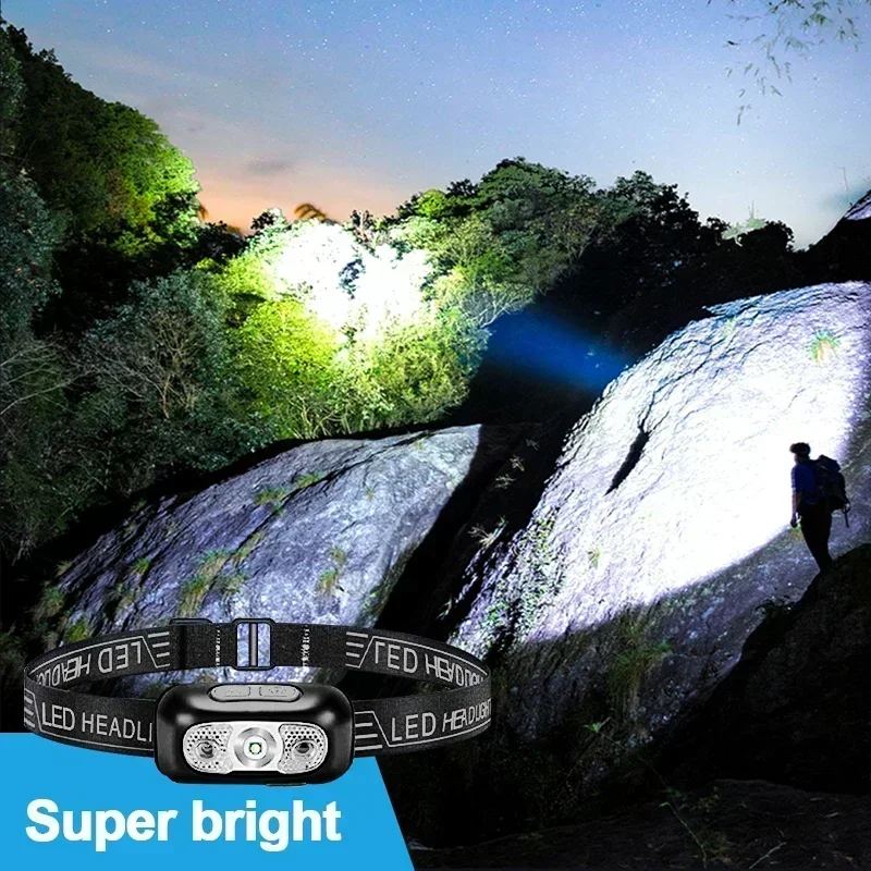 Strong Light Headlamp Portable - Outdoor Lighting Sensor ulasan dan harga