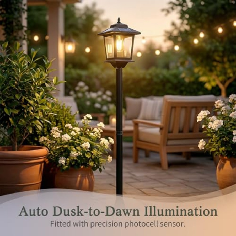 Outdoor Solar Post Lights, 2-P - Outdoor Lighting Patio ulasan dan harga