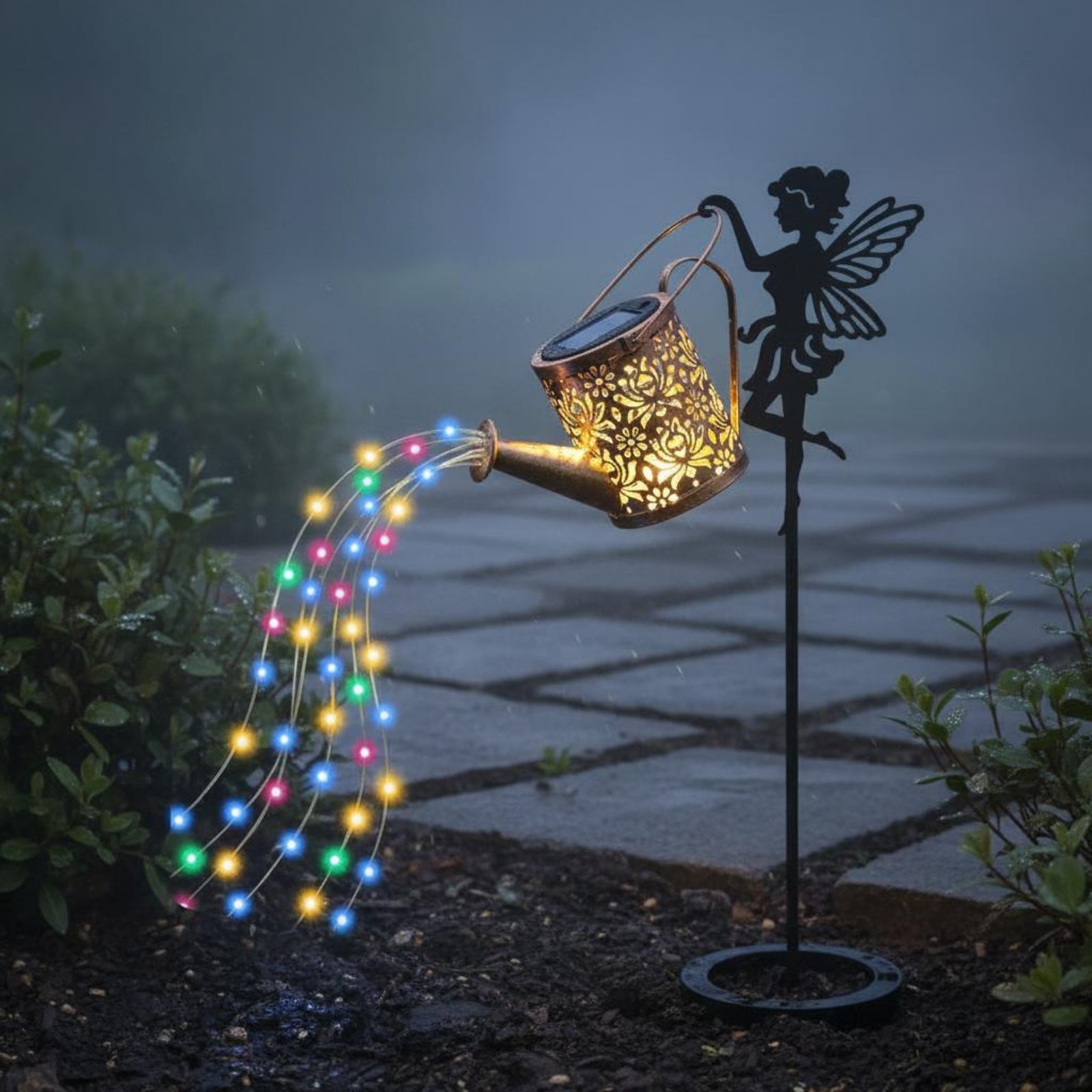 Solar Fairy Watering Can Light - Outdoor Lighting Patio ulasan dan harga