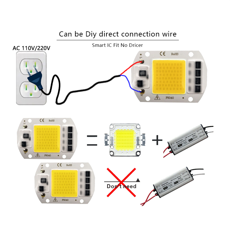 3000K 6000K LED COB Chip Light - Outdoor Lighting Spotlight ulasan dan harga