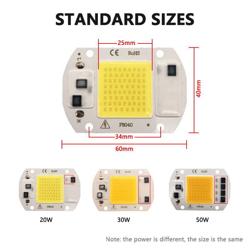 3000K 6000K LED COB Chip Light - Outdoor Lighting Spotlight ulasan dan harga