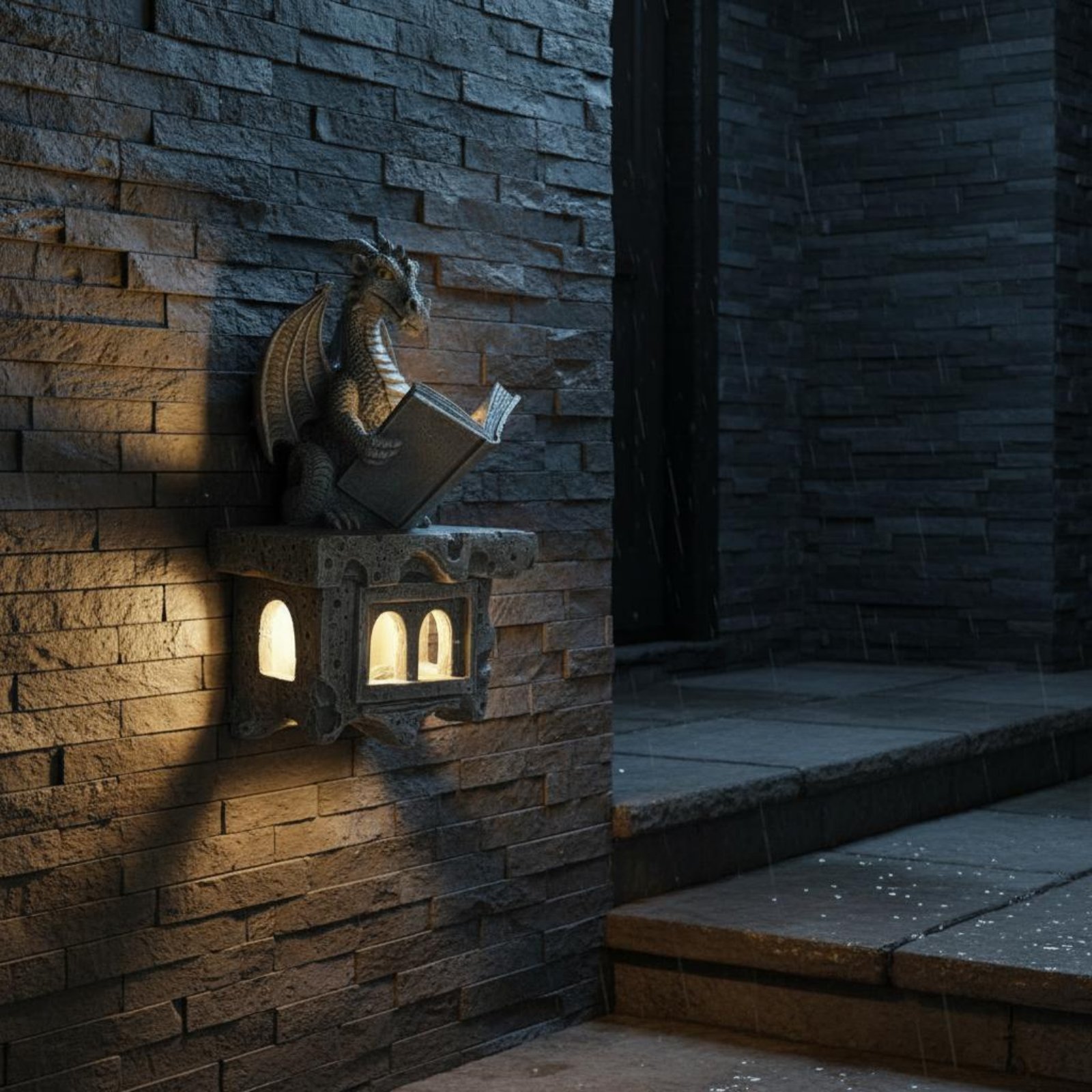 Solar Wyvern Wall Shine Auto O - Outdoor Lighting Patio ulasan dan harga