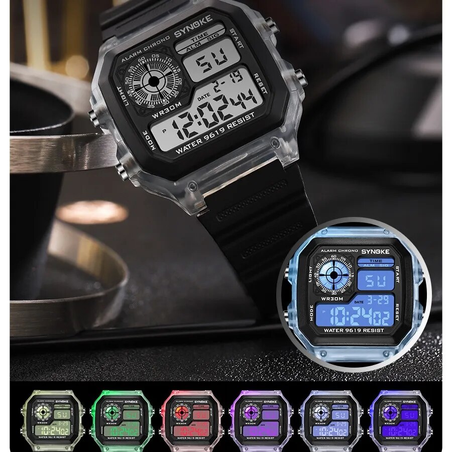 SYNOKE Digital Watches Men Spo - Outdoor Lighting Timer ulasan dan harga