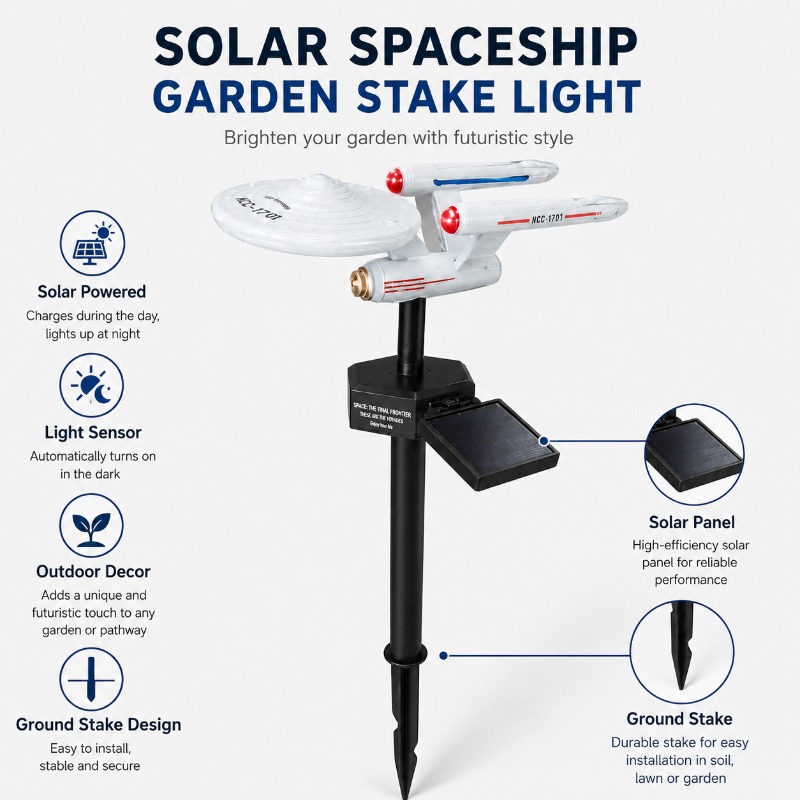 Star Trek USS Enterprise Solar - Outdoor Lighting For Gazebo ulasan dan harga