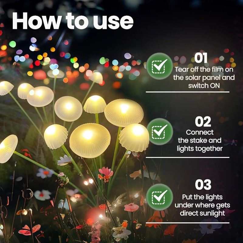 6LEDS Solar Mushroom Ambient L - Outdoor Lighting Jellyfish ulasan dan harga