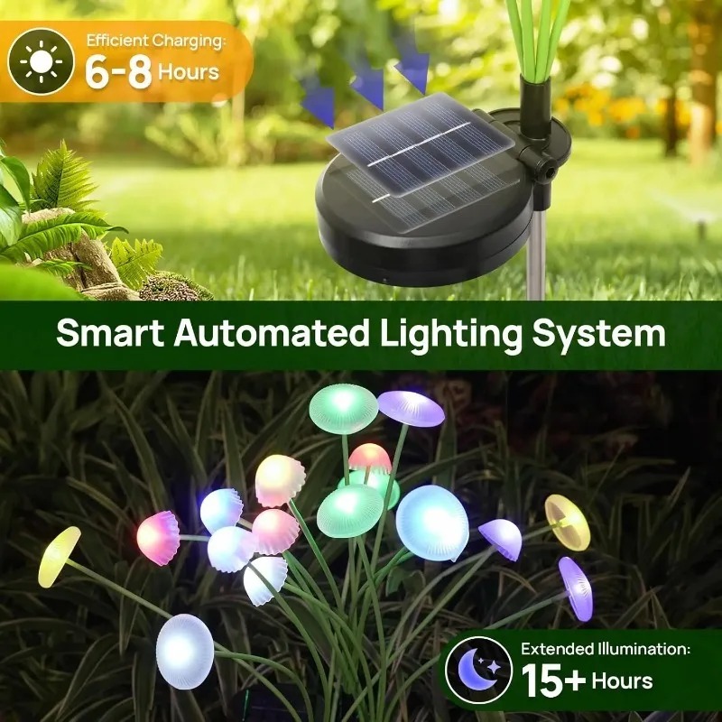 6LEDS Solar Mushroom Ambient L - Outdoor Lighting Jellyfish ulasan dan harga