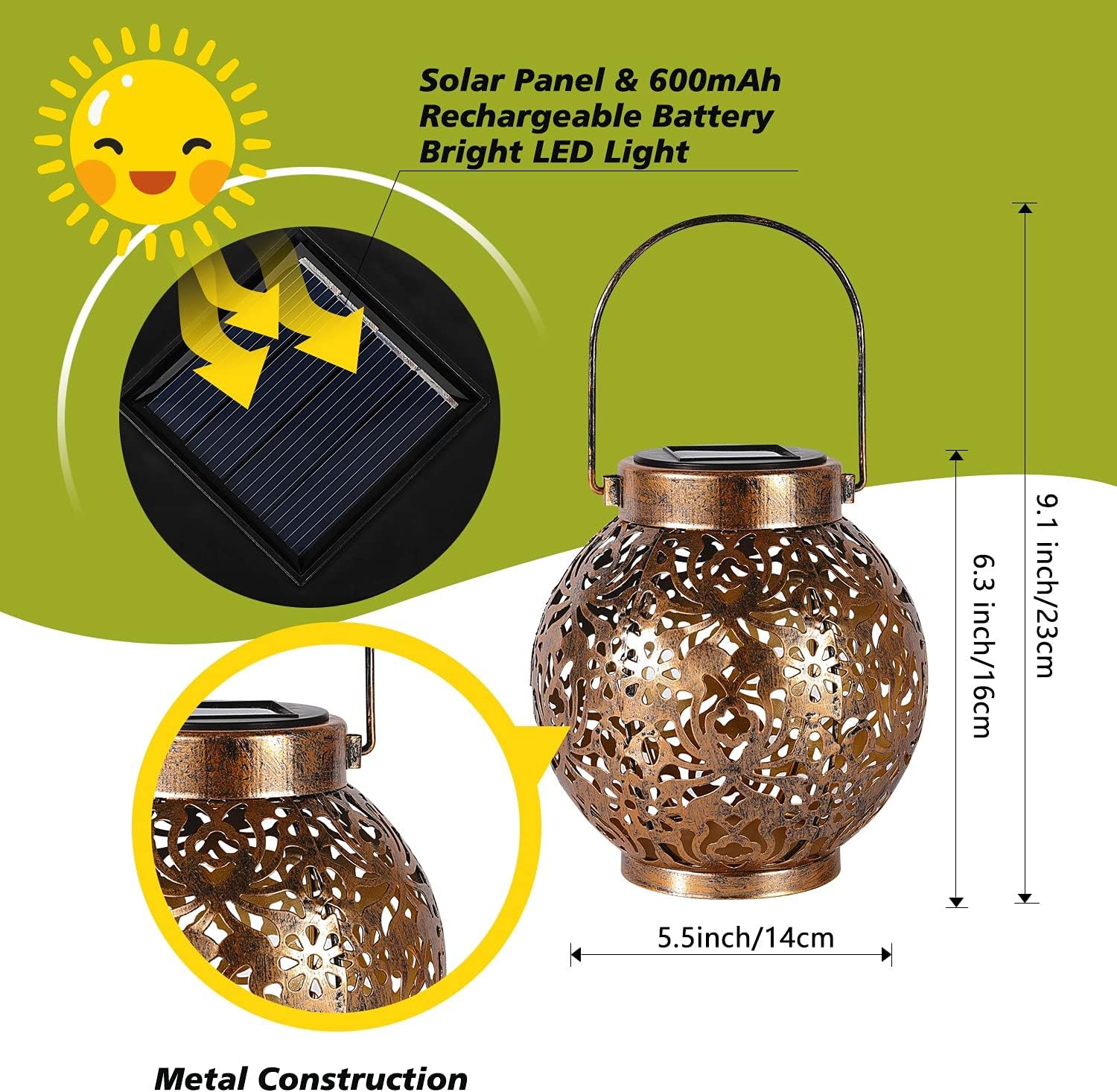 1-6PCS Moroccan Solar Lanterns - Outdoor Lighting For Gazebo ulasan dan harga