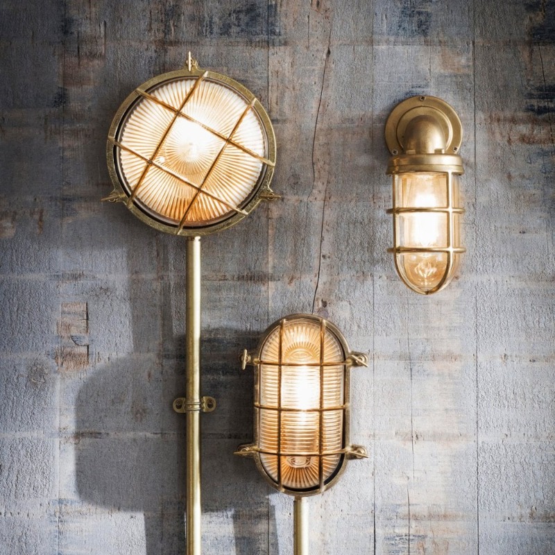 Minimalist Brass Glass Wall La - Outdoor Lighting Brass ulasan dan harga