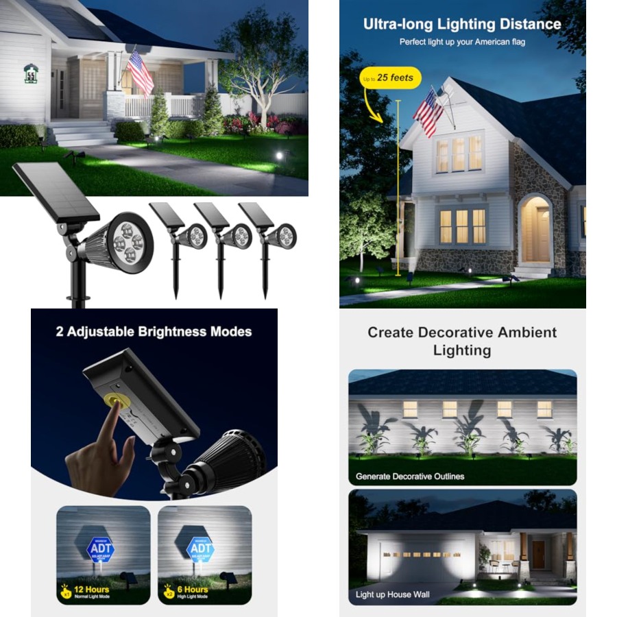 Solar Spotlights Outdoor Water - Outdoor Lighting Spotlight ulasan dan harga