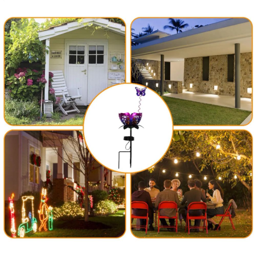 Lotus Shaped Solar Powered Lam - Outdoor Lighting Ground Fixtures ulasan dan harga