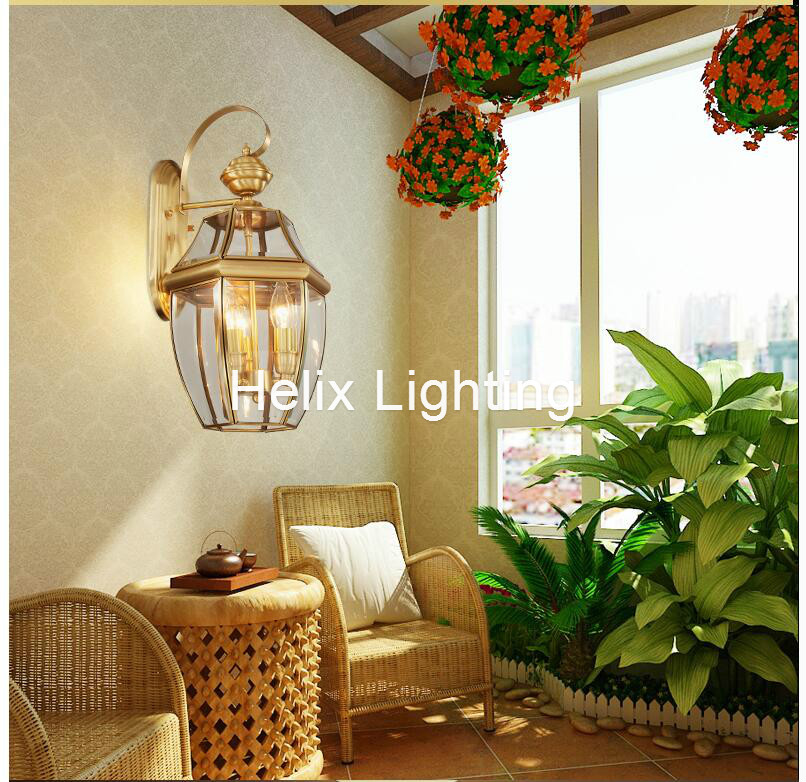 Free Shipping Antique Brass Wa - Outdoor Lighting Brass ulasan dan harga