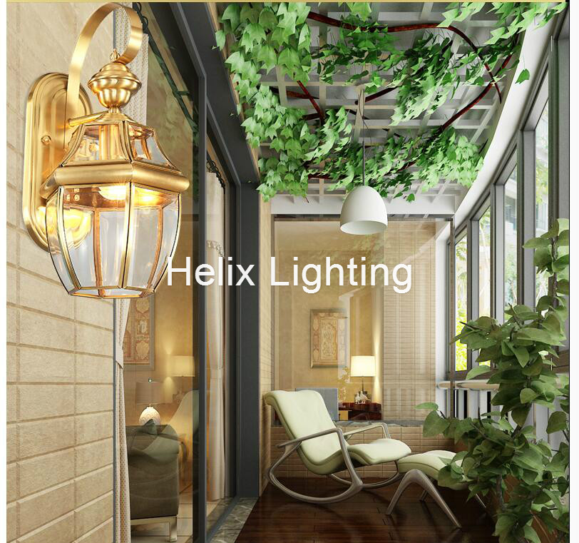 Free Shipping Antique Brass Wa - Outdoor Lighting Brass ulasan dan harga