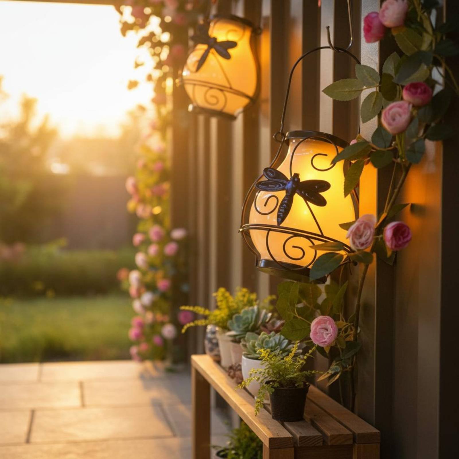 Solar Butterfly Lantern Waterp - Outdoor Lighting Patio ulasan dan harga