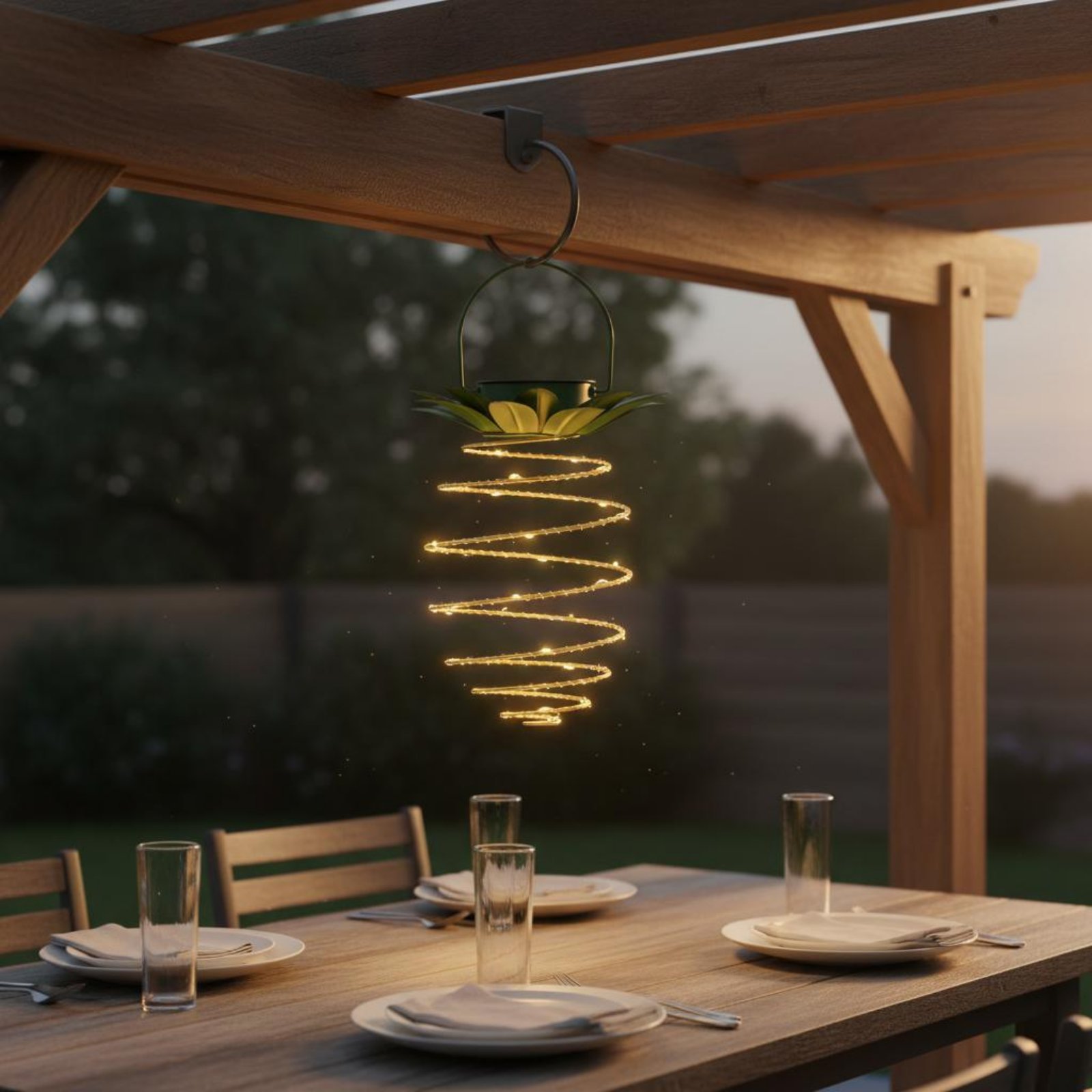 2 Pieces Solar Pineapple Lamp  - Outdoor Lighting Patio ulasan dan harga